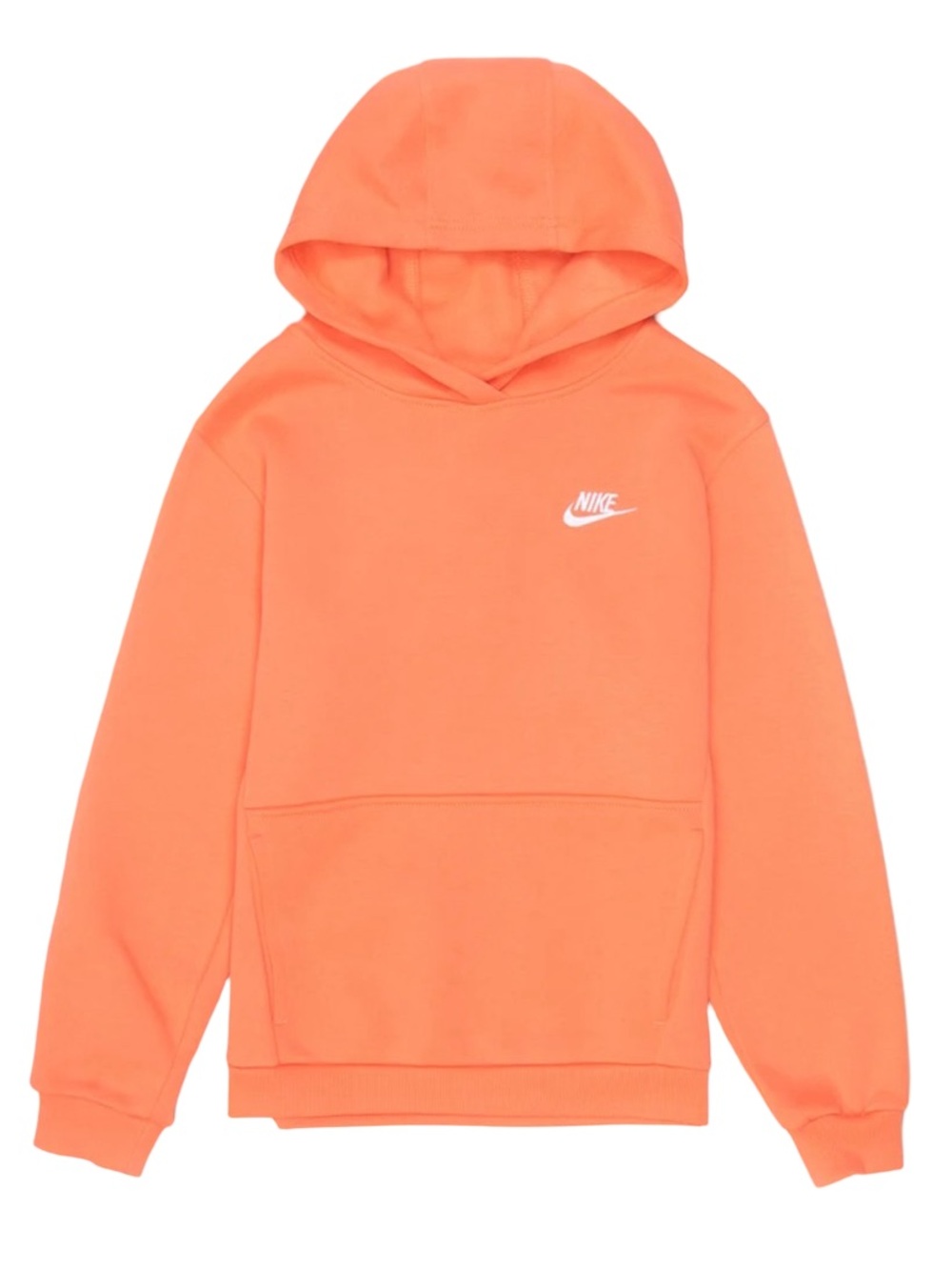 Nike Boys Large Mango Hoodie with White Swoosh NWT